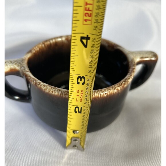 1970s Pfaltzgraff Open Sugar Bowl - Brown Drip - 2.5"H Vintage - Picture 6 of 8